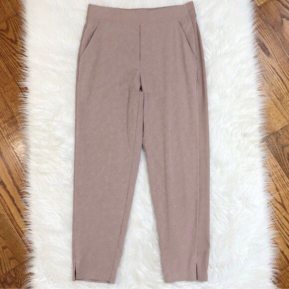 ATHLETA Brooklyn Textured Ankle Pant 982287 in Grain Camo Mocha Latte Size 8 - Picture 4 of 14